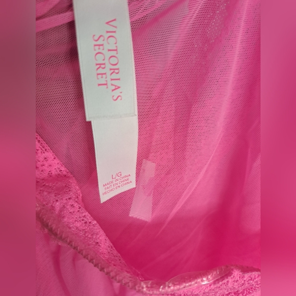 Victoria Secret Sheer Pink Lingerie Size Large - Picture 5 of 7